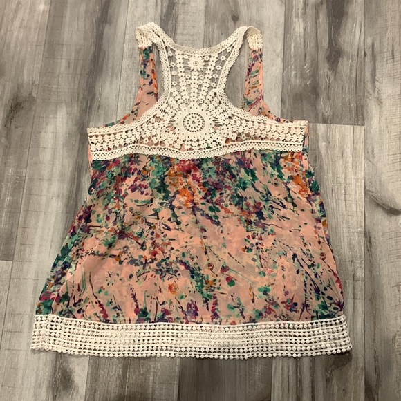 Floral & Knit tank Medium - Picture 6 of 9